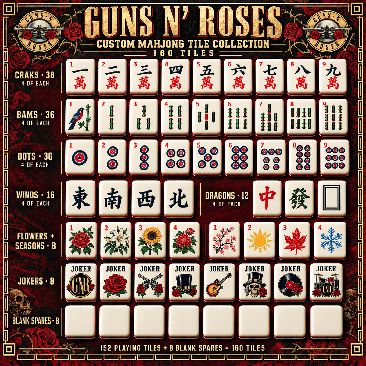 GNR Premium Mahjong Set – Game Night Edition PNPA